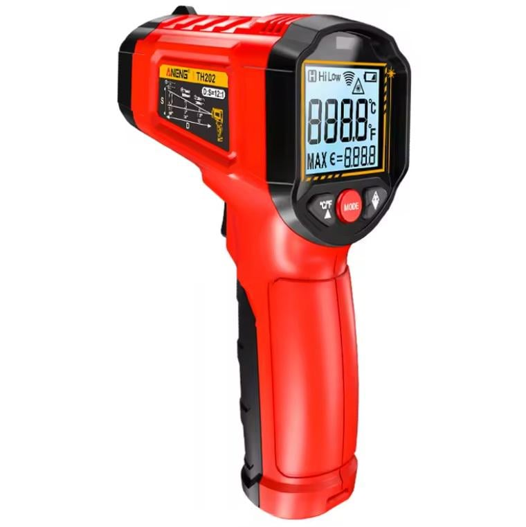 Инфракрасный термометр Aneng TH202 2хААА -50-600℃ red