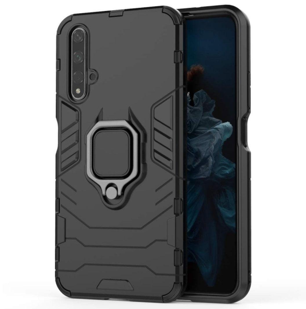 Чехол бампер Primolux Ring Armor для Huawei Nova 5T / Honor 20 - Black