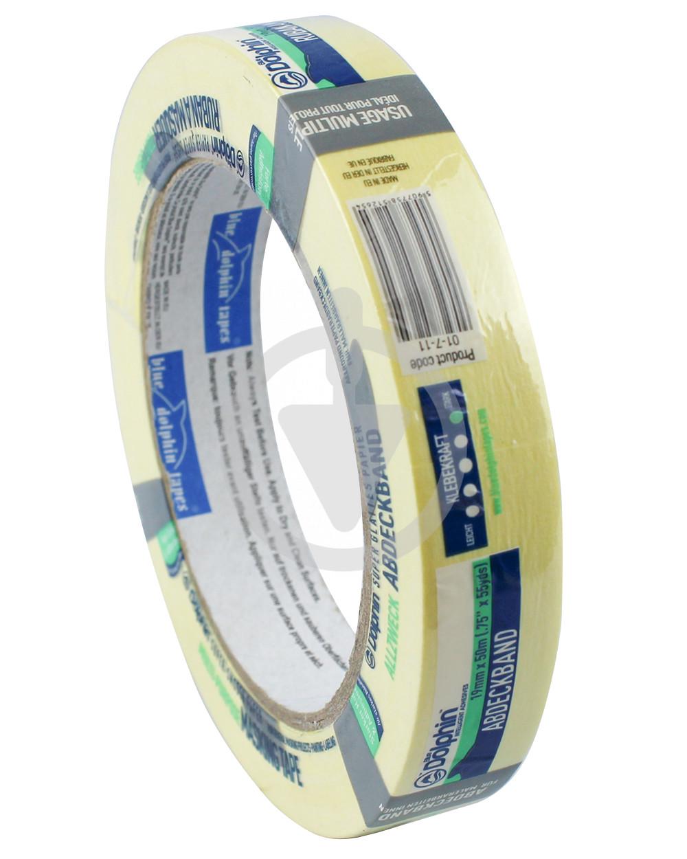 Лента малярная Dolphin 22118 многофункциональная 19 мм х 50 м Желтый (13474273)