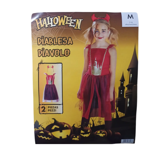 Костюм для Хэллоуин для девочки Дьяволица М Красно-черный (680233) - фото 5