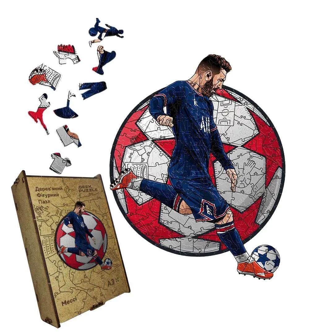 Пазл дерев'яний Мессі А5 картонна коробка 35 ел. (26102270)