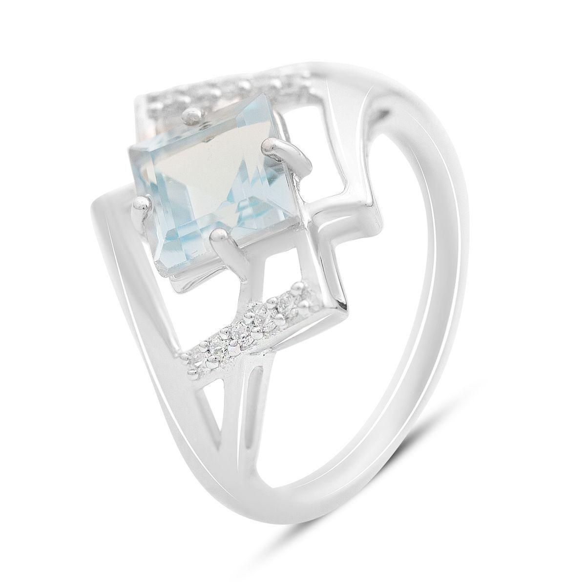 Кольцо серебряное Tiva с натуральным топазом 2,4 ct 3,19 г р. 18 (2166153)