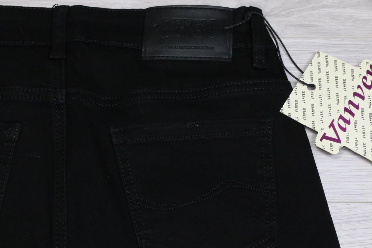 Джинси жіночі Vanver з високою посадкою р. 32 Чорний (81830) - фото 9