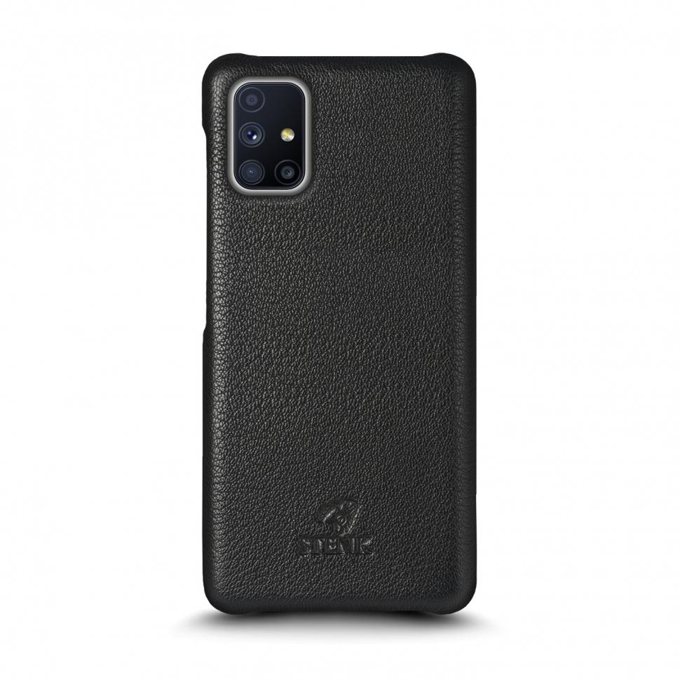 Кожаная накладка Stenk Cover для Samsung Galaxy M51 Черный (69441)