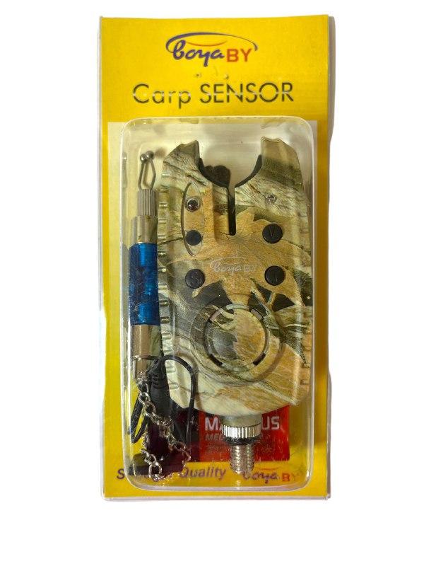 Сигналізатор клювання BoyaBY Carp Sensor YL-6 Камуфляж/свінгер на ланцюжку з підключенням Синій (1898534489) - фото 3