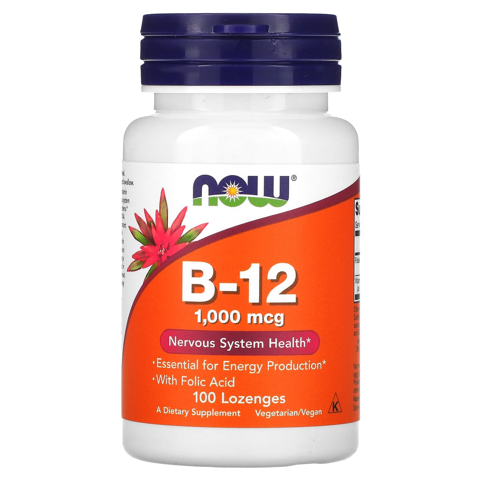 ᐉ Витамины Now Foods B12 и фолиевая кислота 1000 мкг 100 леденцов ...