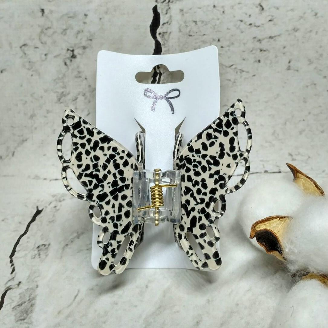 Краб для волос Бабочка ажурные крылья заколка зажим 7х6 см (71518-5)