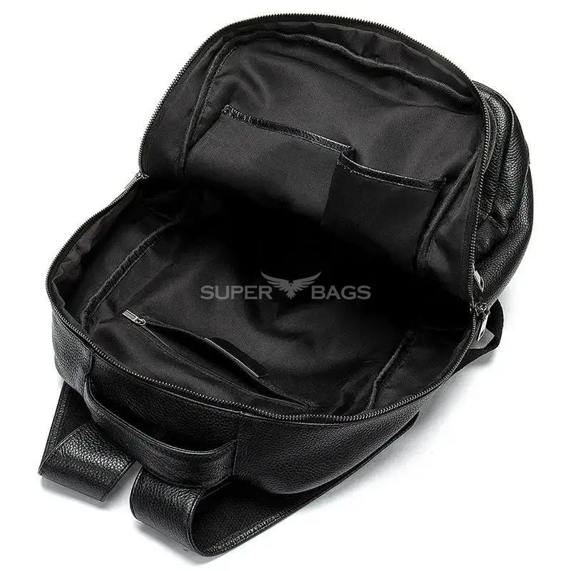 Рюкзак чоловічий шкіряний TIDING BAG Чорний (K1519-black) - фото 7