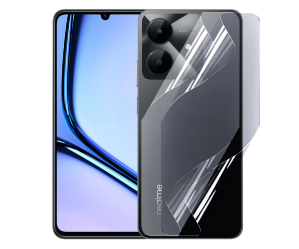 Противоударная гидрогелевая пленка Hydrogel Film для Realme Note 60x на заднюю панель Transparent (PL-3907)