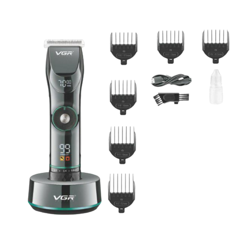 Машинка для стрижки волос VGR V-256 аккумуляторная с 6 насадками (5454)