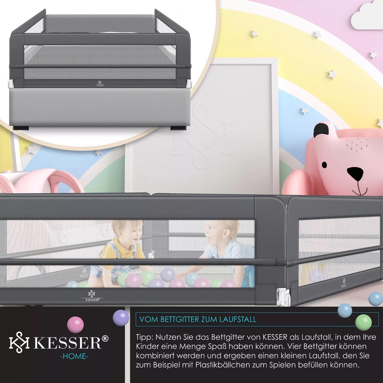 Ограждение детской кровати KESSER 200 см Темно-серый - фото 5