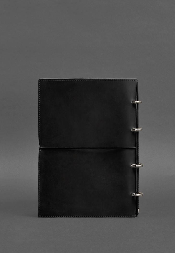 Блокнот шкіряний Софт-бук 9.0 Crazy Horse А4 на кільцях в м'якій обкладинці Чорний (A-027497) - фото 4 Блокнот шкіряний Софт-бук 9.0 Crazy Horse А4 на кільцях в м'якій обкладинці Чорний (A-027497) - фото 4