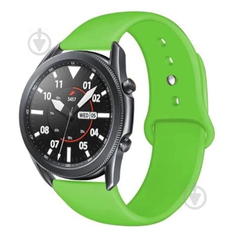 Ремінець BeWatch для Samsung Galaxy Watch 42mm Galaxy Watch 3 41 mm силіконовий 20 мм Салатовий (1010316)