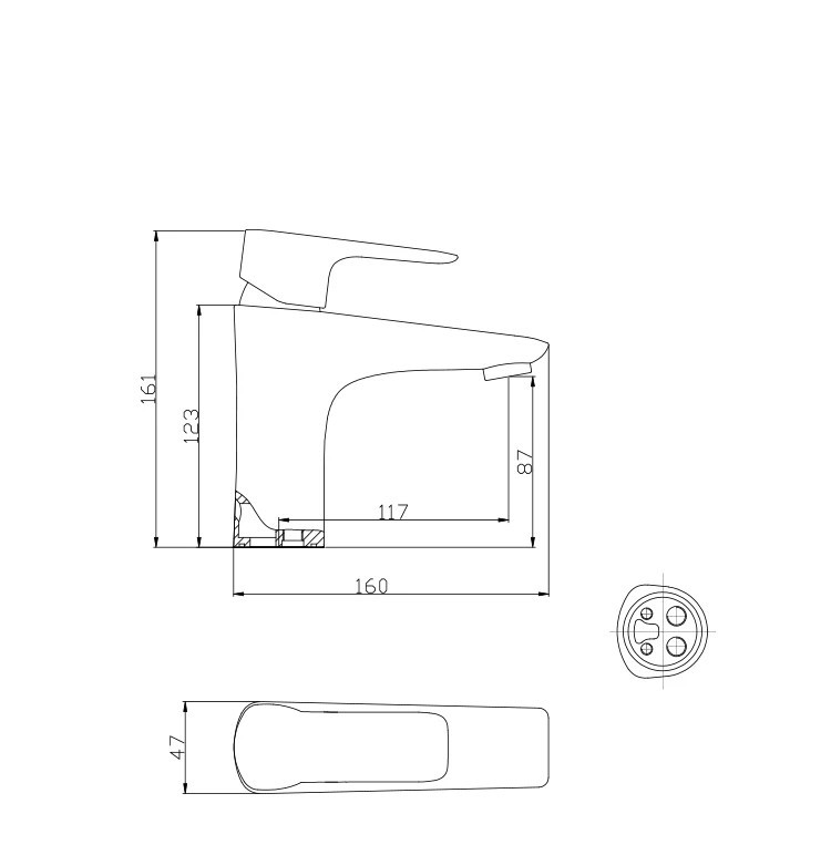 Змішувач для умивальника одноважільний Чорний матовий (482019332) - фото 5 Змішувач для умивальника одноважільний Чорний матовий (482019332) - фото 5