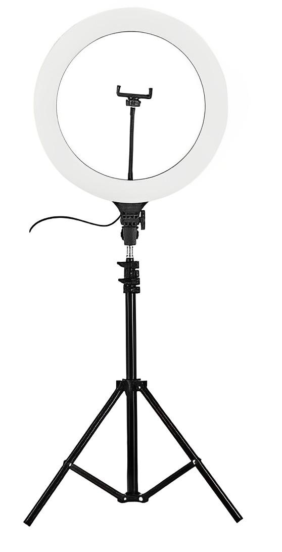 Лампа LED кольцевая Ring Light  A390  с пультом и держатель для телефона 39 см Черный (3-5-14321)