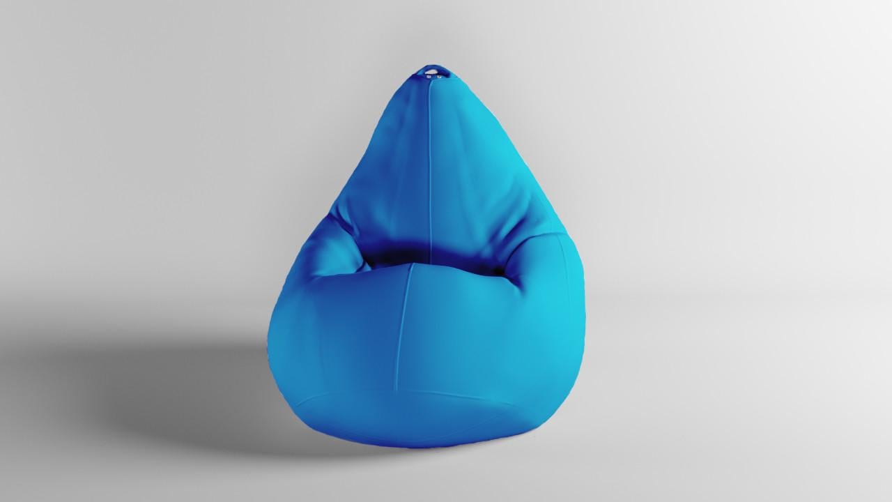 Бескаркасное кресло-мешок SkyPuff MEGA Груша Оксфорд 600D.PU.WR 213 XXXL 160х120 см Васильковый (160006)