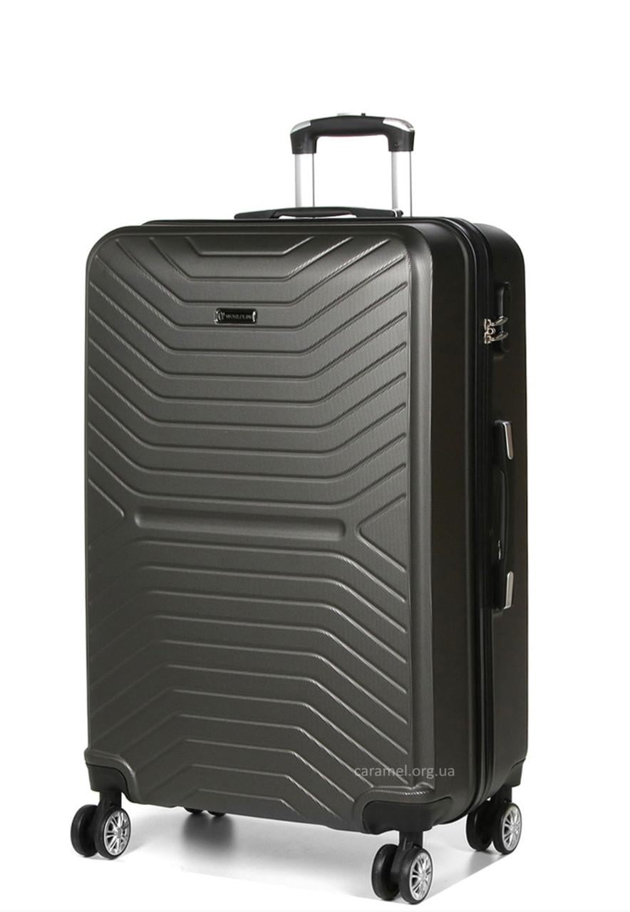 Валіза Франція велика Worldline L 76х49х30 см 95 л 4,0 кг Сірий (625)