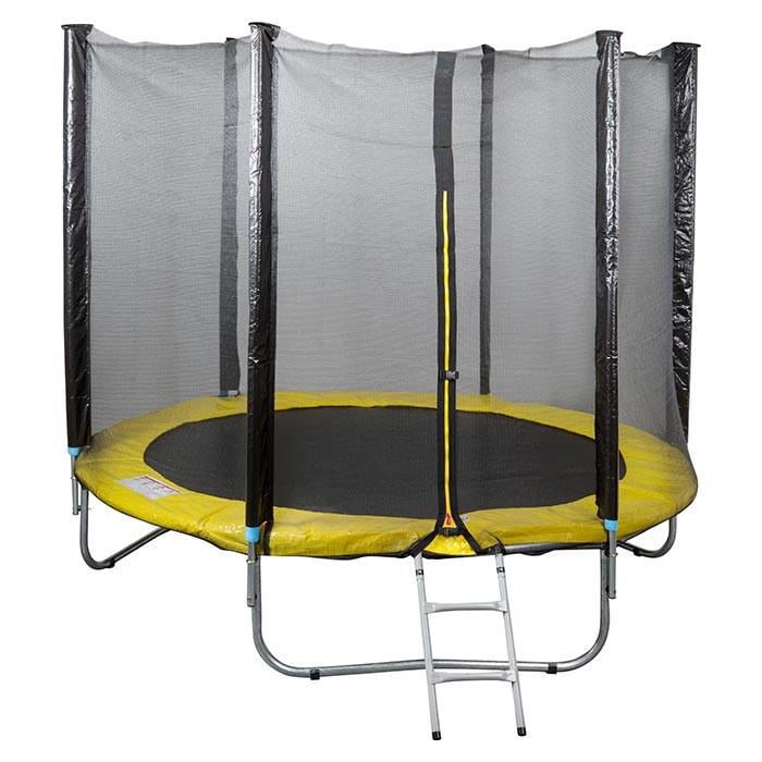 Батут Let'sGo с защитной сеткой 8" 244 см Желтый