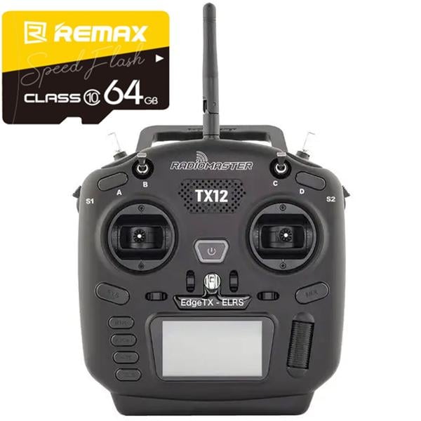 Комплект пульт управления RadioMaster TX12 MKII для FPV дронов X12-MKII-ELRS Remax 64GB - фото 2