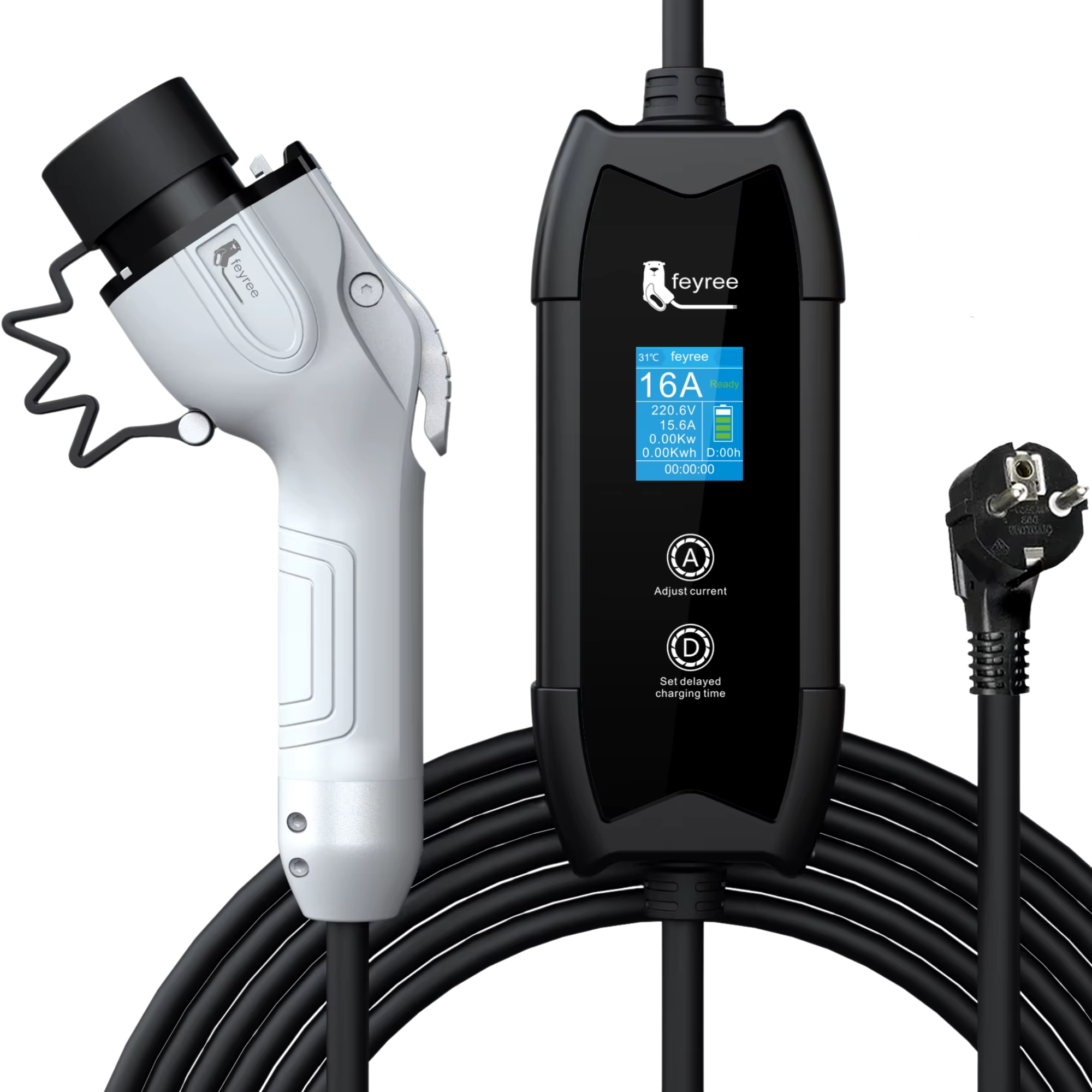 Зарядний пристрій для електромобіля Feyree EV Portable GBT 3,5 кВт 3,5 м (25864854) Зарядний пристрій для електромобіля Feyree EV Portable GBT 3,5 кВт 3,5 м (25864854)