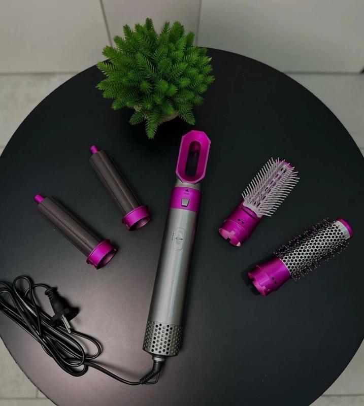 Фен-щетка стайлер EM Hot Air Styler 5в1 Серый (307) - фото 4 Фен-щетка стайлер EM Hot Air Styler 5в1 Серый (307) - фото 4