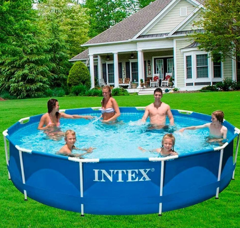 Басейн каркасний Intex Steel maxi Pool 427x84 см 56595 с фильтром и насосом (599043) - фото 2