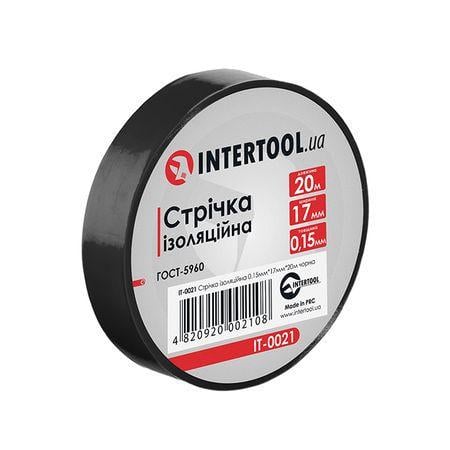 Изолента ПВХ Intertool 20 м 0,15x17 мм Черный (IT-0021)
