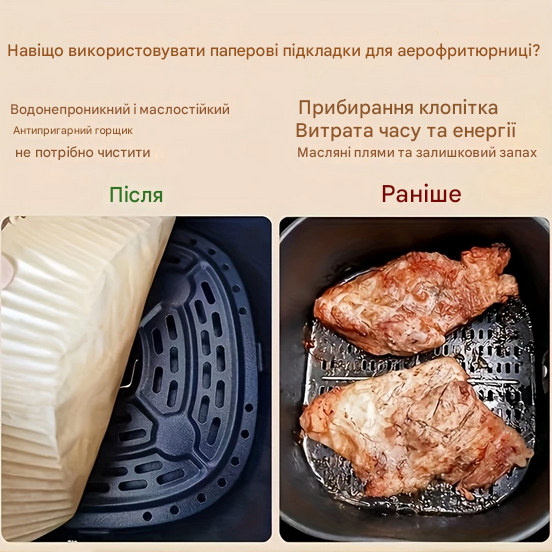 Пергамент для аэрогриля 100 шт. 16х20х4,5 см (1620) - фото 8