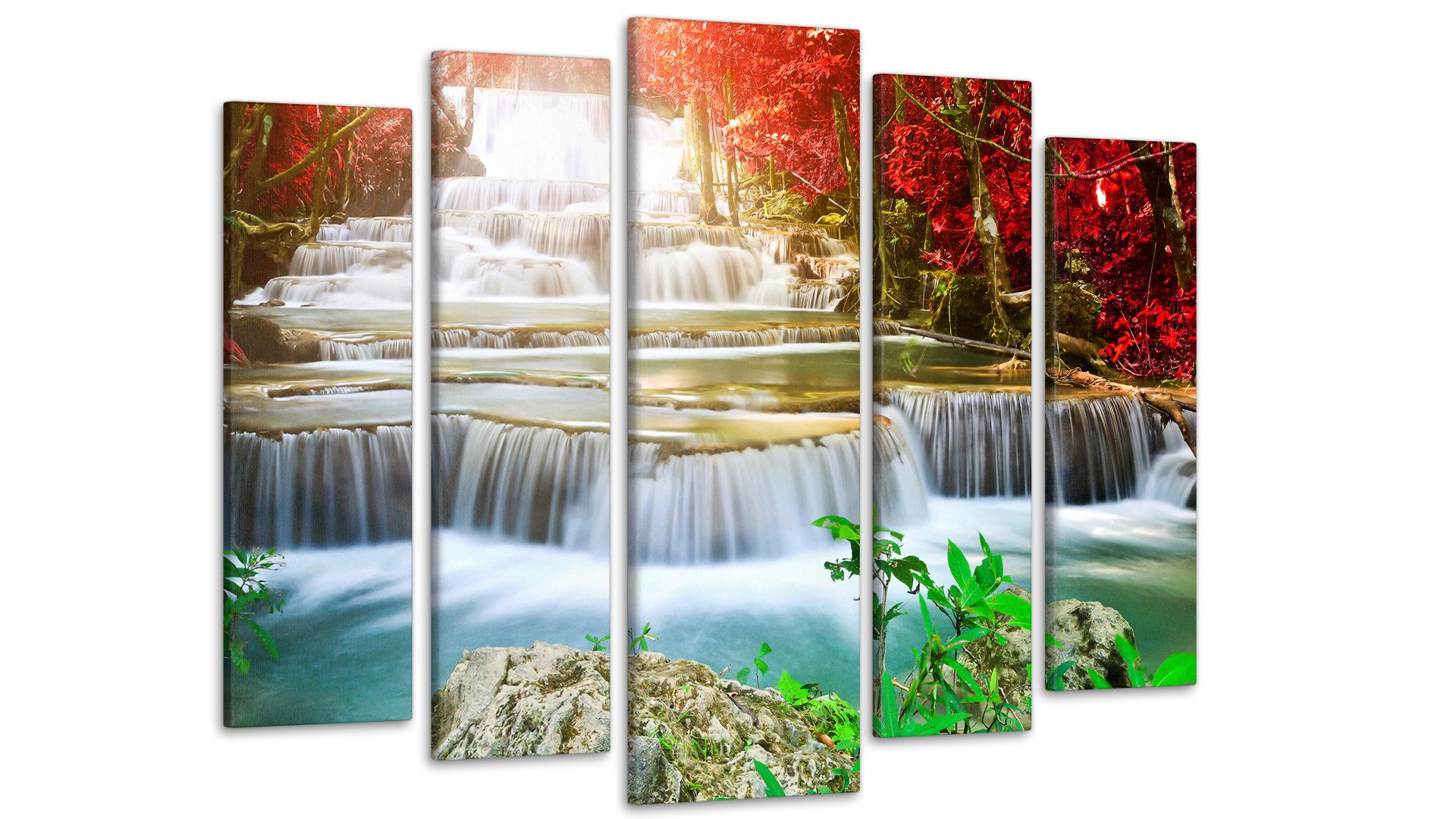 Картина модульна Природа Водоспад 80х118 см (Art-180_5)