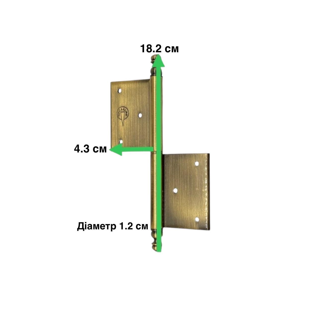 Петля дверна врізна Ozcanlar 140 мм з декором Antic (290083) - фото 7