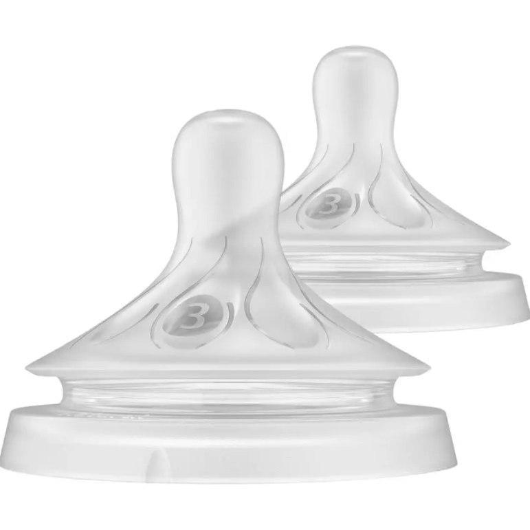 Соска силиконовая Philips AVENT Natural Природный поток от 1 мес. медленный поток 2 шт. (143160)