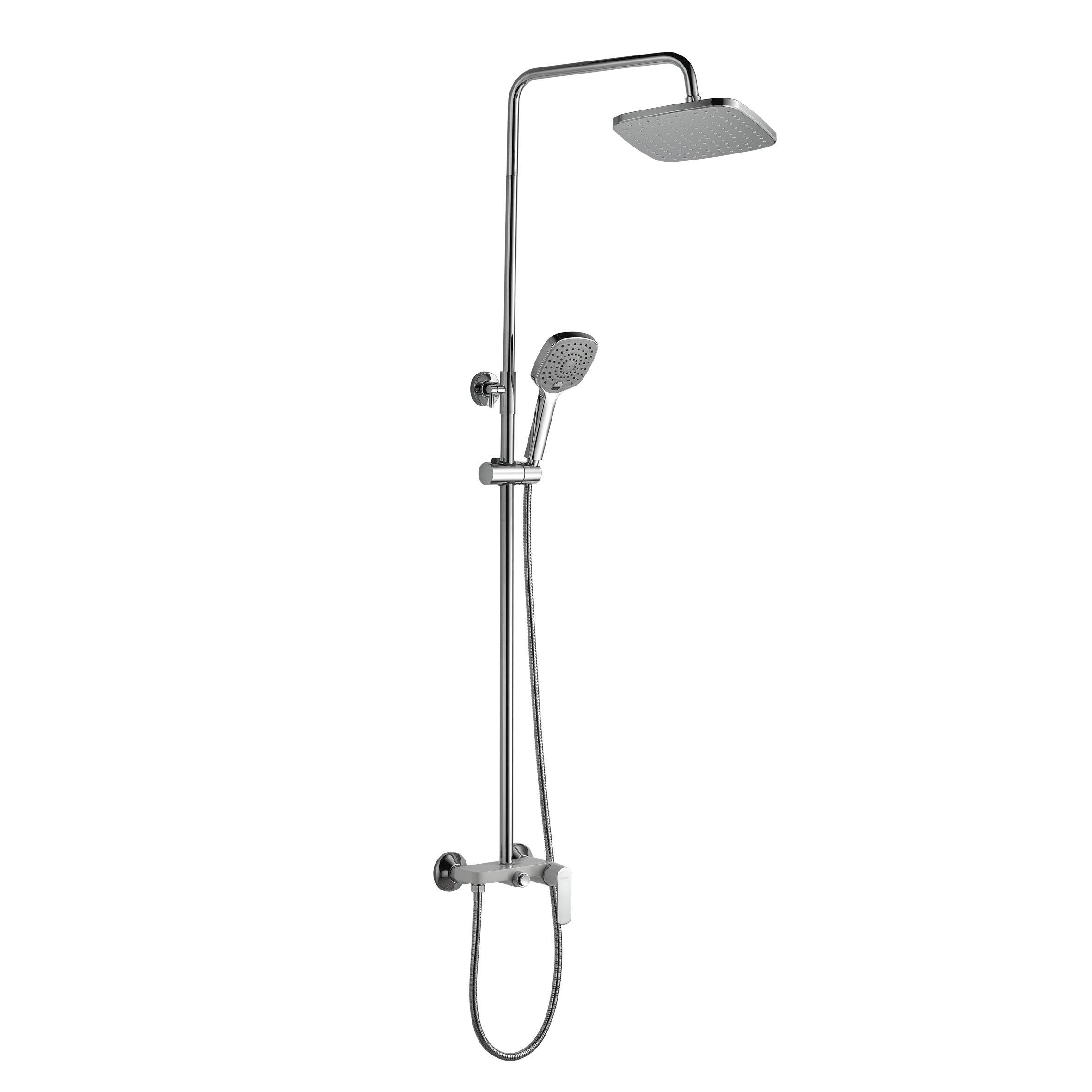 Душевая система со смесителем Globus Lux LAGUNA GLA-0005N-7-WHITE 000022569 Хром (129914)