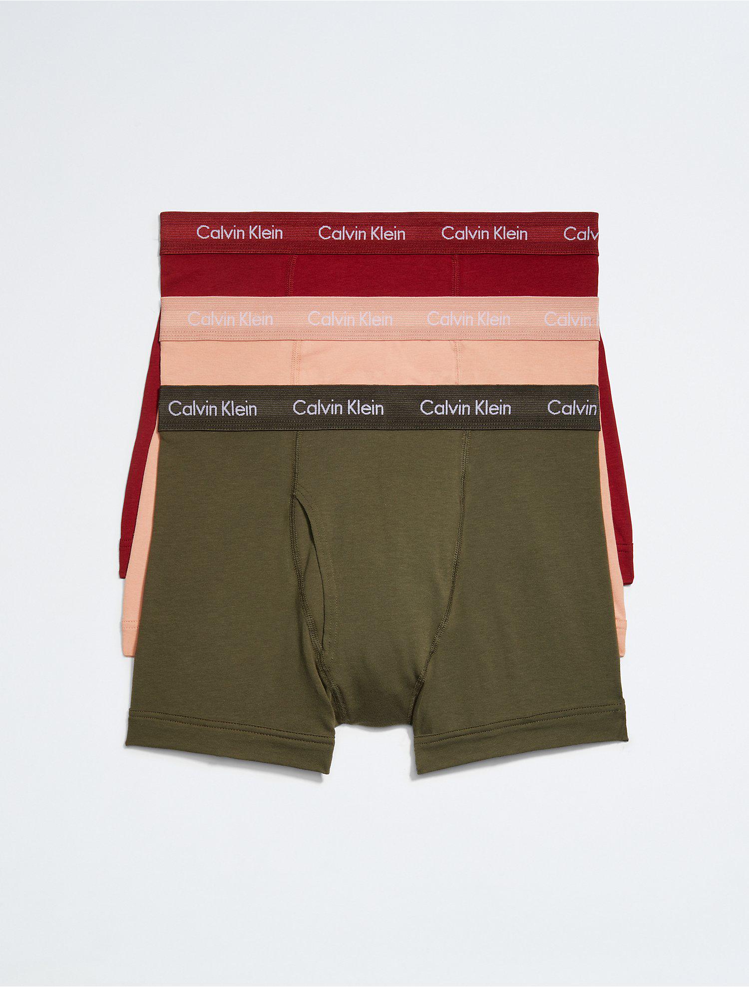 Набор трусов боксеры Calvin Klein M 3 шт. Разноцветный (CK-022)