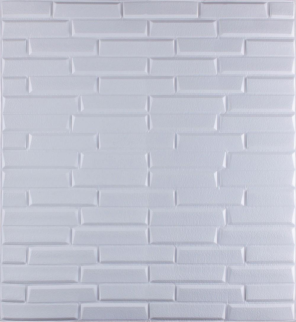 3D-панель декоративная самоклеящаяся Кладка 700x770x6 мм Белый (HP-OB01-8)