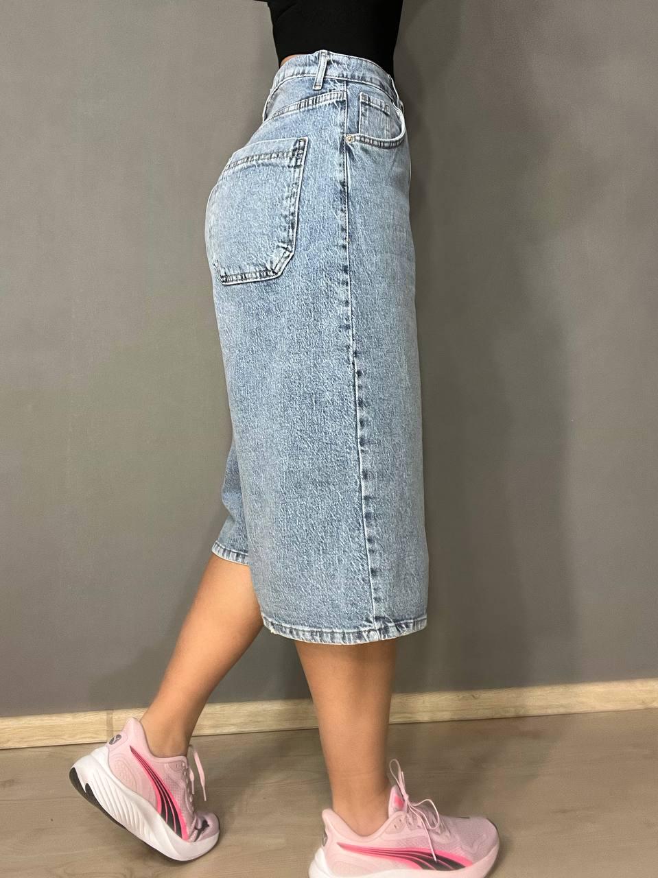 Шорты женские джинсовые LIUZIN 1456 удлиненные бермуды р. 29 Голубой (4068) - фото 2 Шорты женские джинсовые LIUZIN 1456 удлиненные бермуды р. 29 Голубой (4068) - фото 2