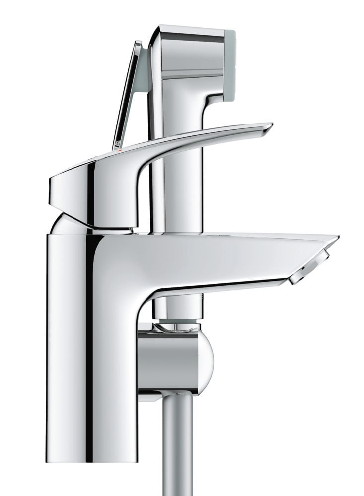 Смеситель для раковины с гигиеническим душем Grohe Eurosmart (23124003) - фото 4