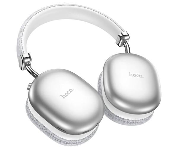 Наушники-гарнитура беспроводные Hoco W35 Bluetooth 400 mAh Silver (36096) - фото 2