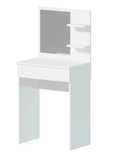 Туалетний столик MebelProff ТС-6 з дзеркалом та ящиком Білий (28858659) - фото 4 Туалетний столик MebelProff ТС-6 з дзеркалом та ящиком Білий (28858659) - фото 4