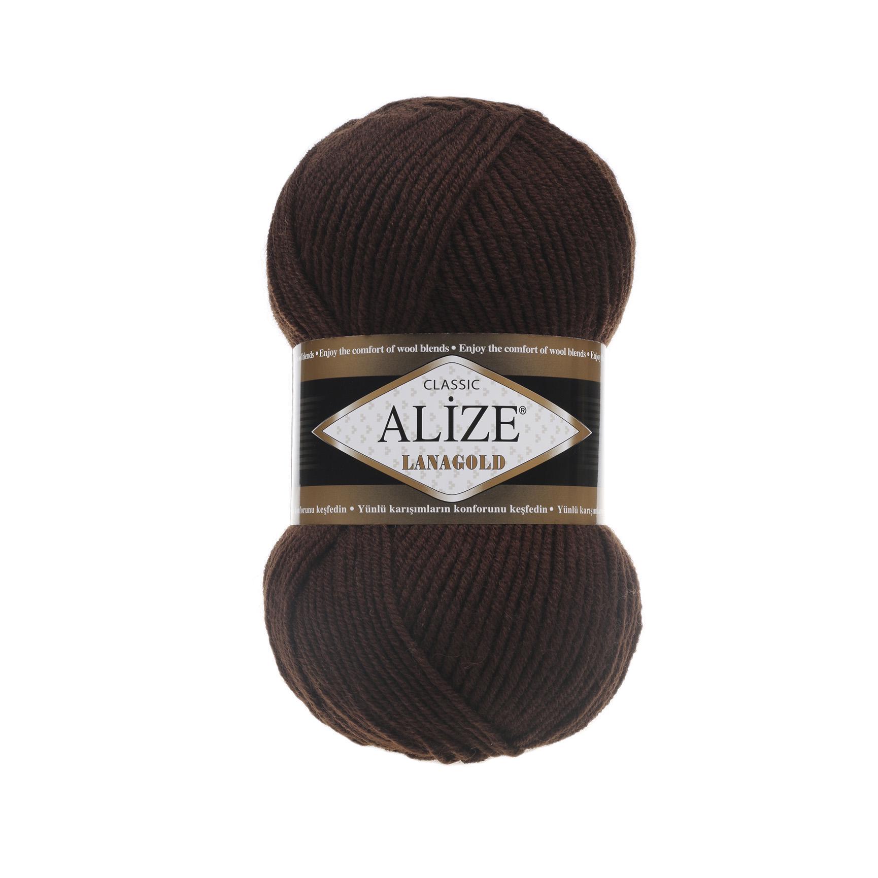 Пряжа Alize Lanagold 26 Коричневий