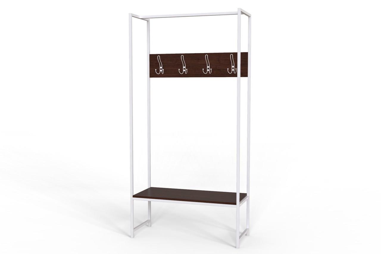 Вешалка напольная модульная Ferrum-decor Трелис 12 ДСП 16 мм 180x90x38 см Белый/Венге (FRD-105514)