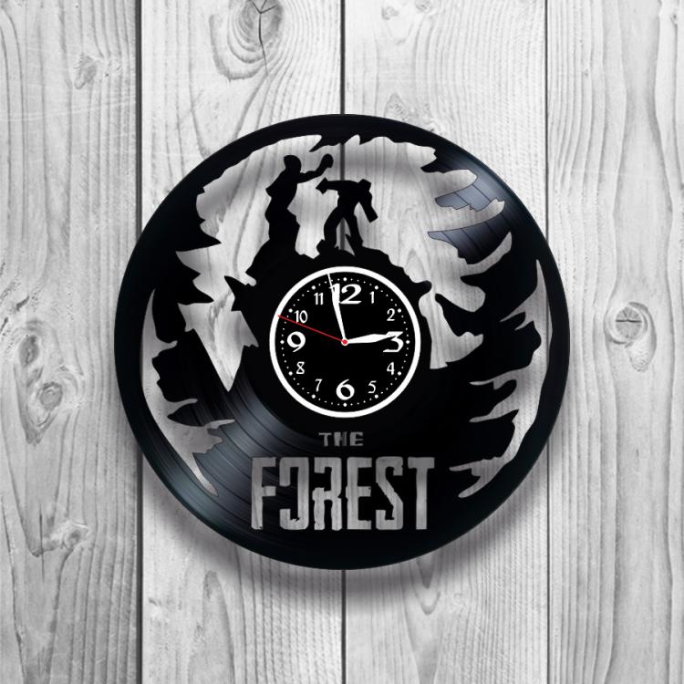 Часы настенные The Forest 0548 из виниловой пластинки Часы настенные The Forest 0548 из виниловой пластинки
