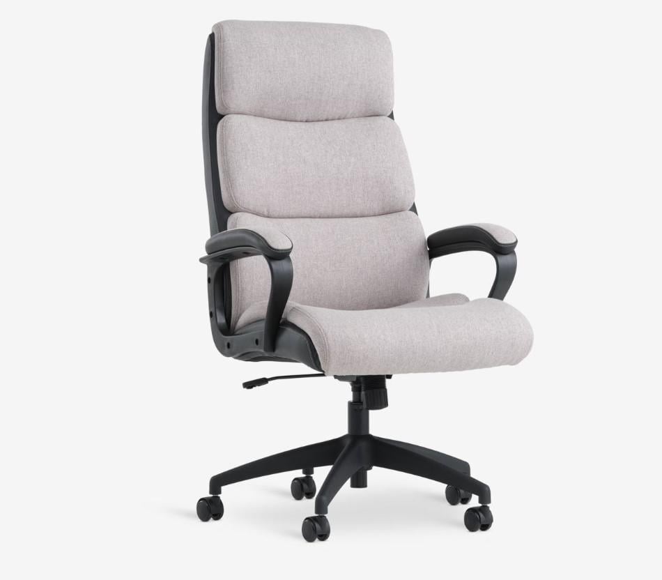 Офисное кресло из искусственной кожи 65х75х116-126 см Серый/Черный Офисное кресло из искусственной кожи 65х75х116-126 см Серый/Черный