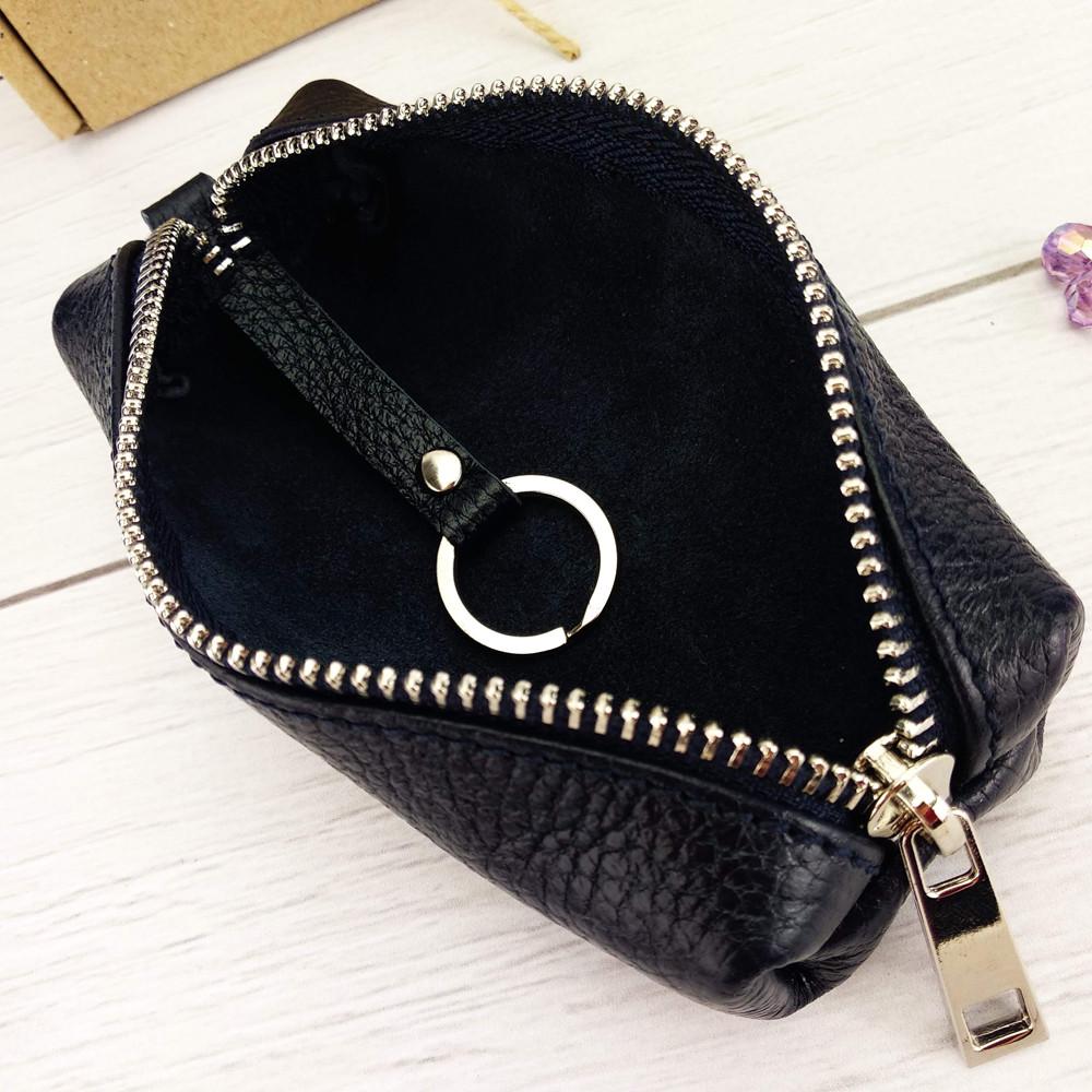 Ключниця шкіряна HC-107 на блискавці Синій - фото 6 Ключниця шкіряна HC-107 на блискавці Синій - фото 6