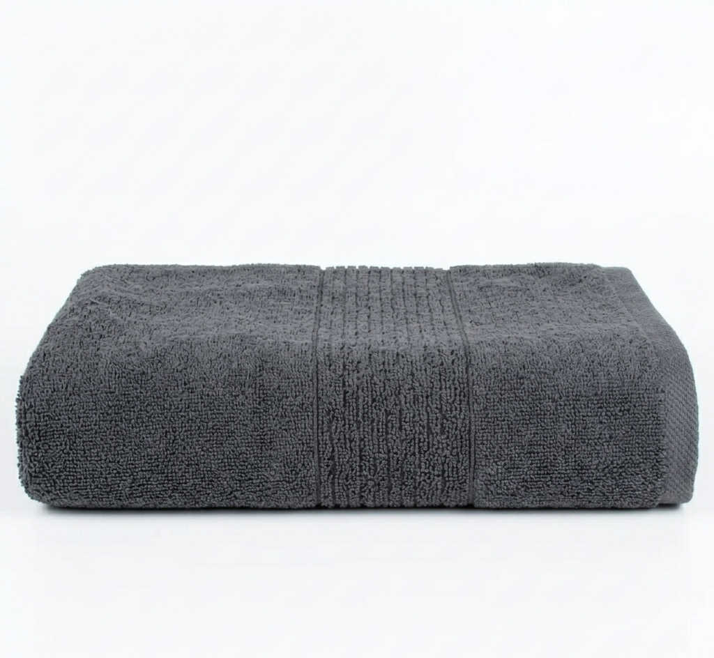 Рушник махровий Aisha Stripy 50х90 см 550 г/м2 Графіт (35833057)