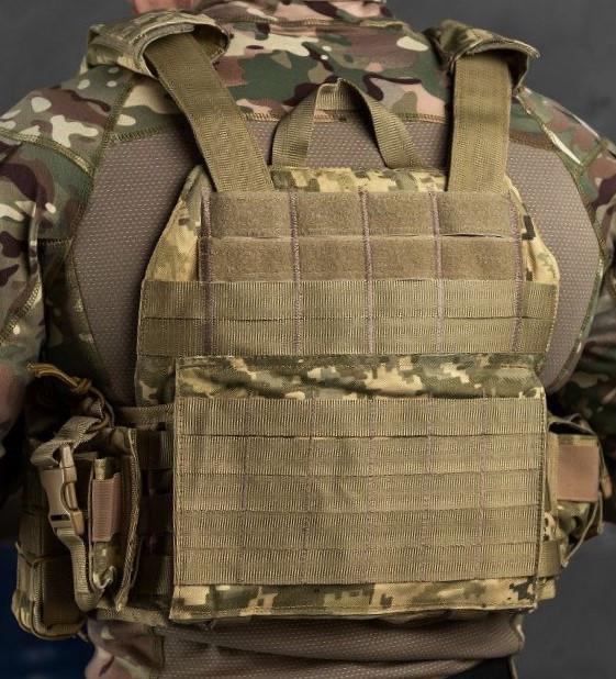 Плитоноска з підсумками Asdag з 4 точками швидкого скидання Піксель (2472511823) - фото 5