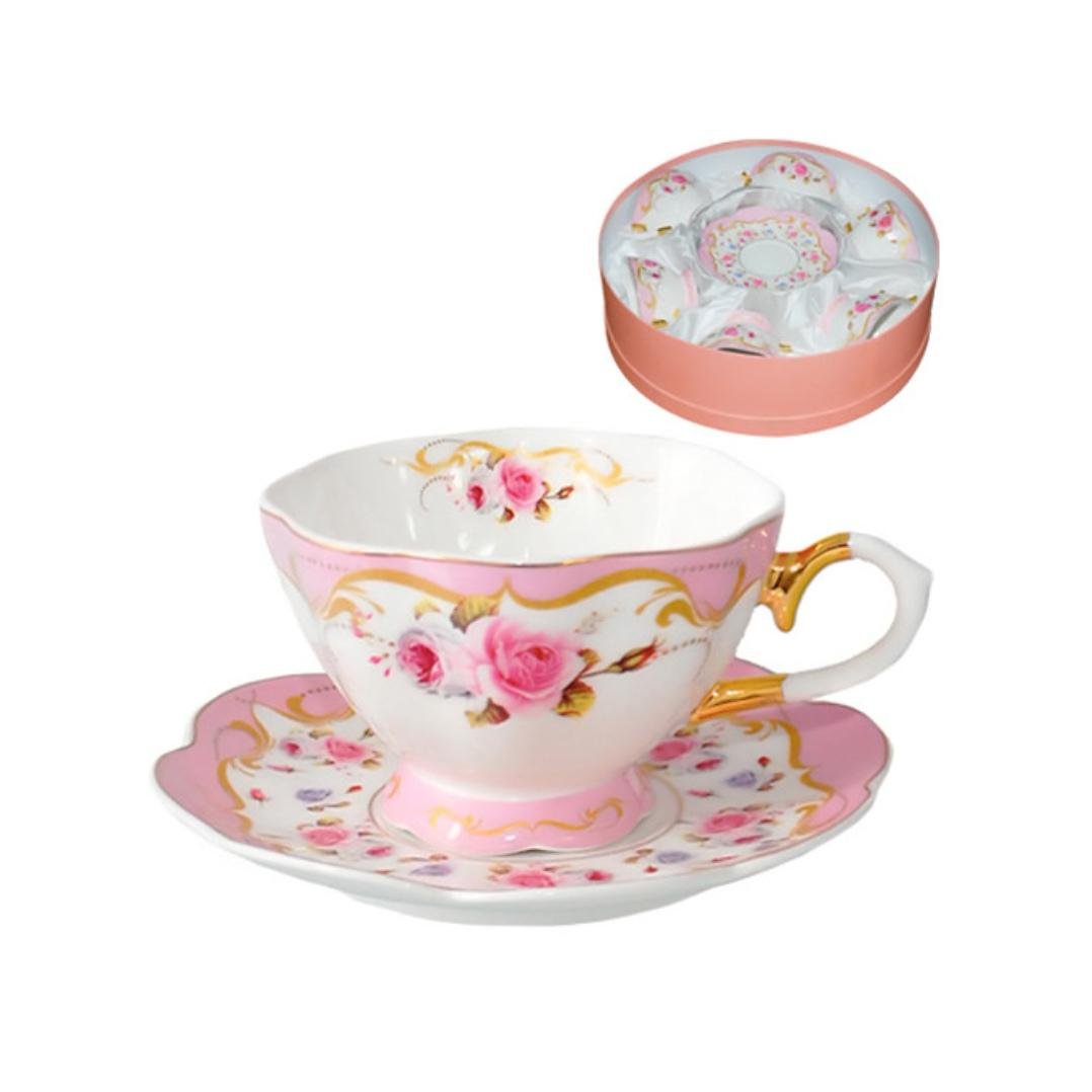Чайний набір Kamelia Катерина 220 мл 12 пр. Рожевий - фото 2 Чайний набір Kamelia Катерина 220 мл 12 пр. Рожевий - фото 2