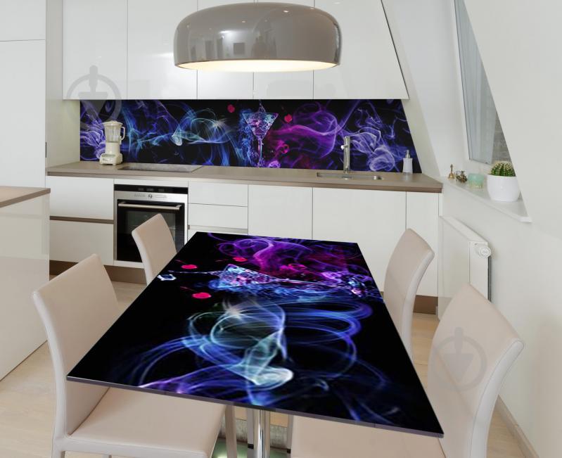 Наклейка 3Д виниловая на стол Zatarga «Страсть бармена» 600х1200 мм для домов, квартир, столов, кофейн, кафе