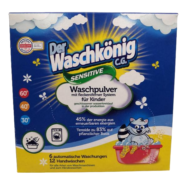 Порошок Waschkonig Sensitive 600 г для детской стирки - фото 1