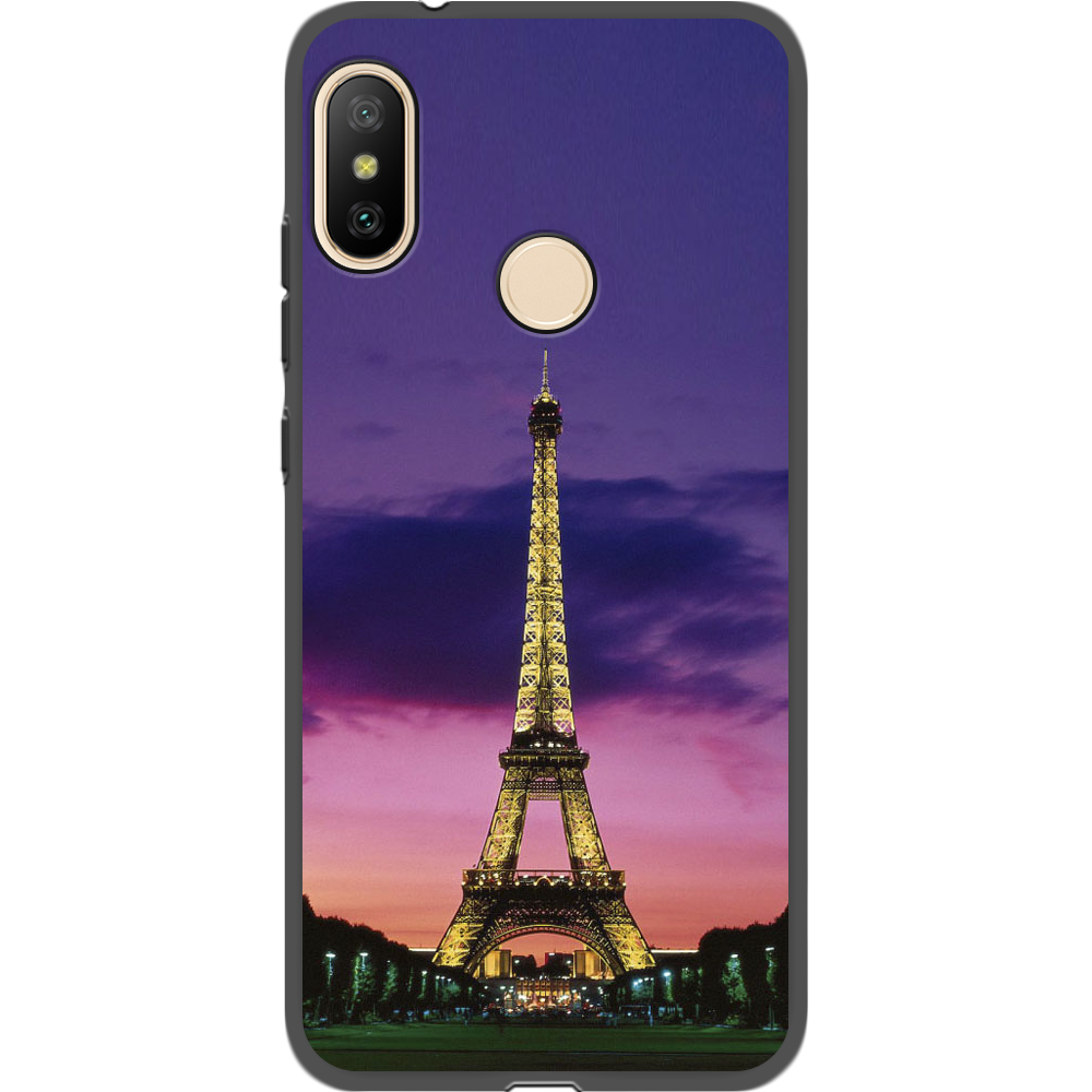 Чехол BoxFace Xiaomi Mi A2 Lite Полночь в Париже Черный силикон (34892-up964-35127)