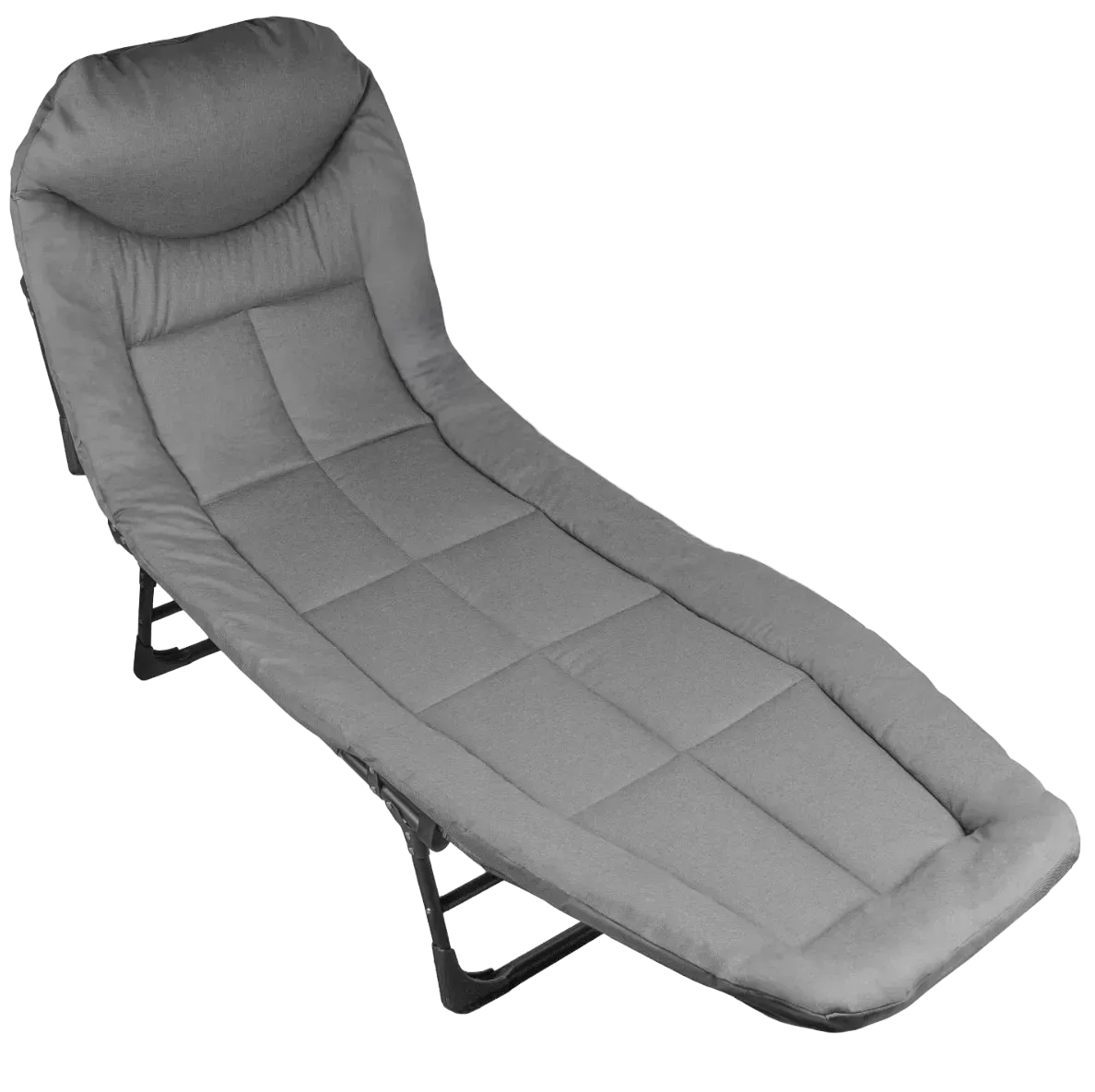 Раскладушка с регулировкой Bass Polska BH 31005 с матрасом 200х64х30 см Серый